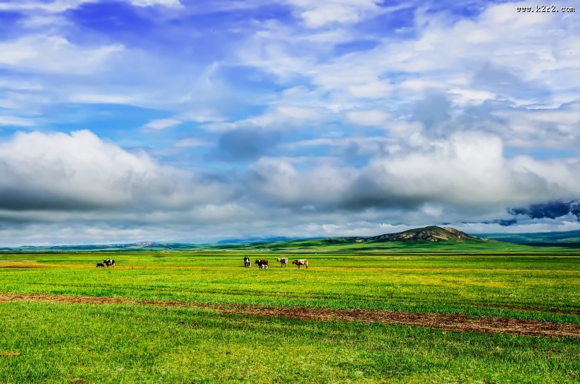 新疆巴音布鲁克草原风景图片