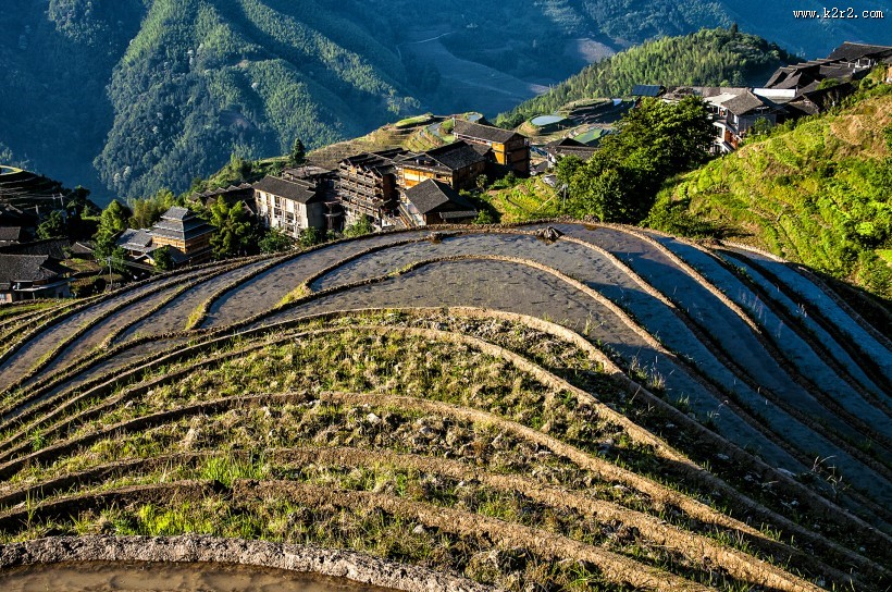 广西龙脊梯田风景图片