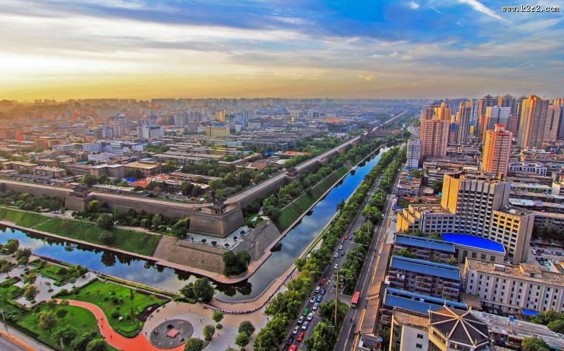 陕西西安城市夜景图片