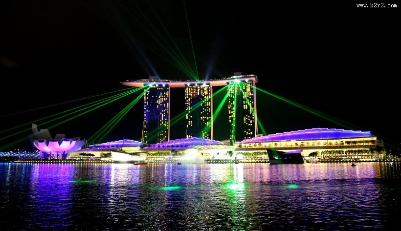 新加坡城市夜景图片