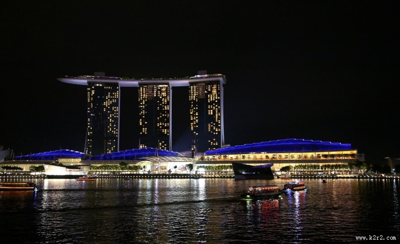 新加坡城市夜景图片