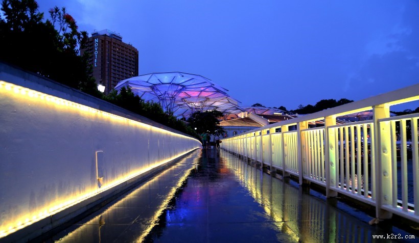 新加坡城市夜景图片