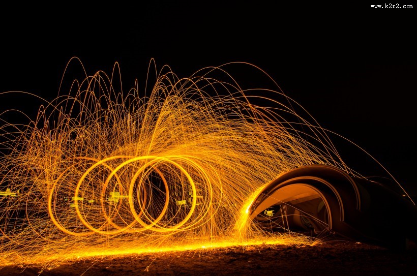火树银花的光圈夜景图片