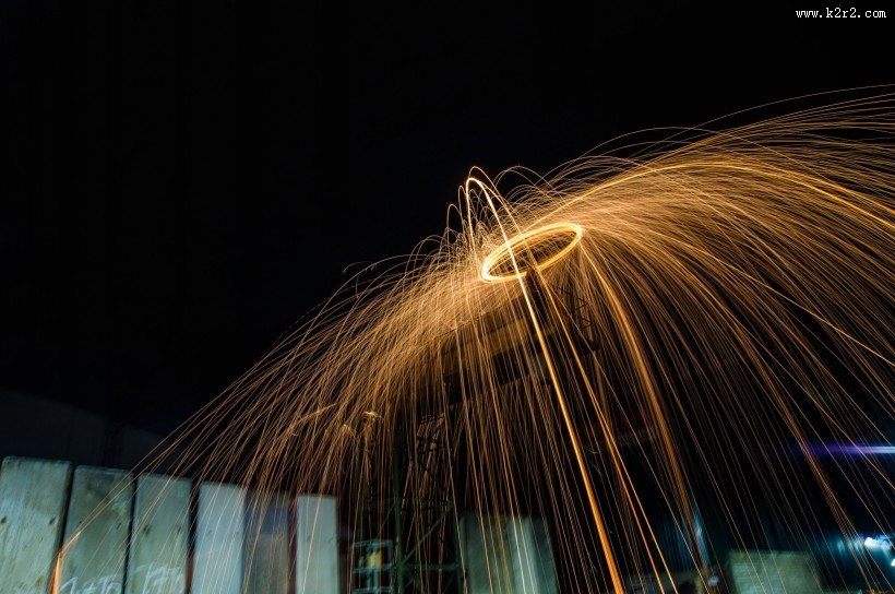 火树银花的光圈夜景图片