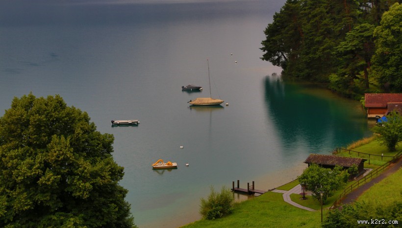 瑞士图恩湖风景图片