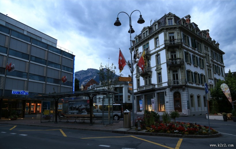 瑞士因特拉肯小镇风景图片大全