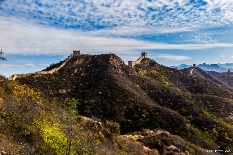 金山岭长城秋色风景图片