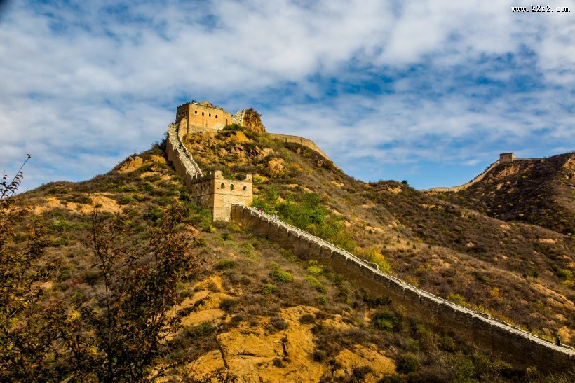 金山岭长城秋色风景图片