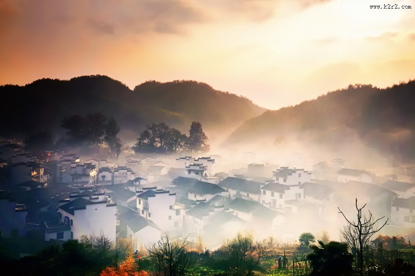 迷雾的石城风景图片大全