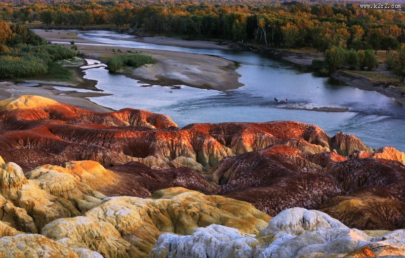 新疆五彩滩风景图片大全