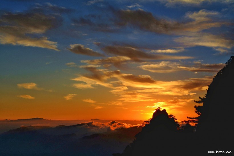 安徽黄山秋日风景图片