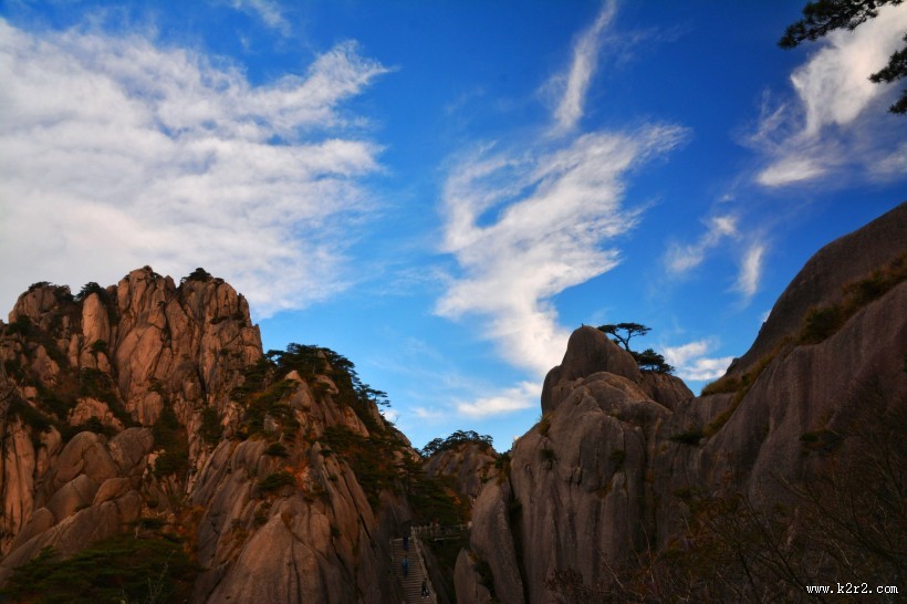 安徽黄山秋日风景图片
