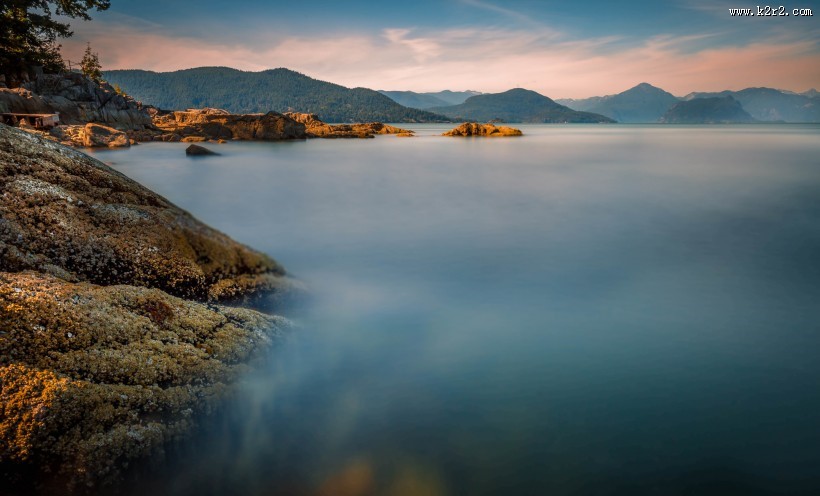 加拿大马蹄湾海边风景图片