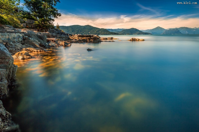 加拿大马蹄湾海边风景图片