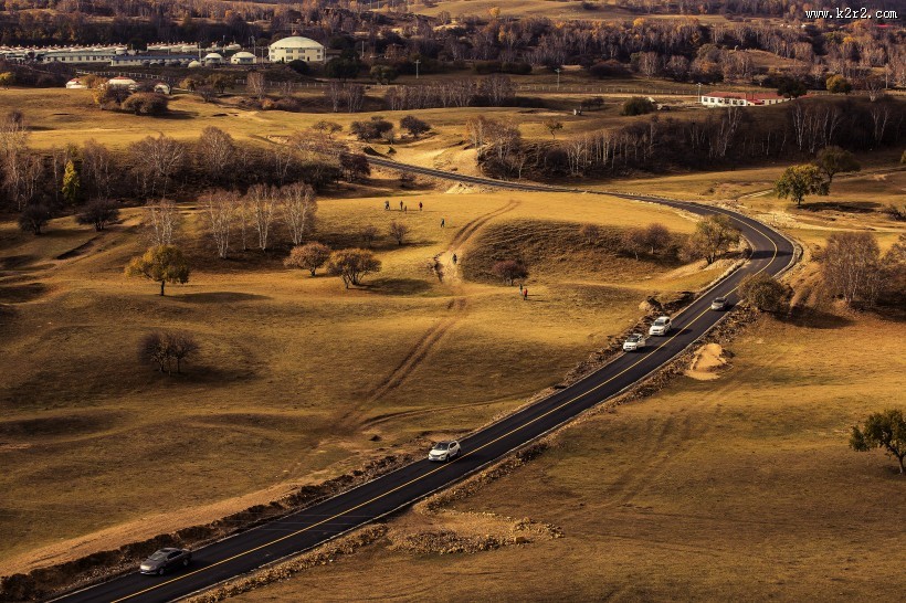 金秋乌兰布统风景图片