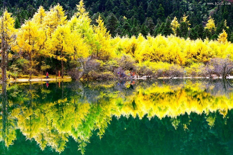 四川毕棚沟秋天风景图片