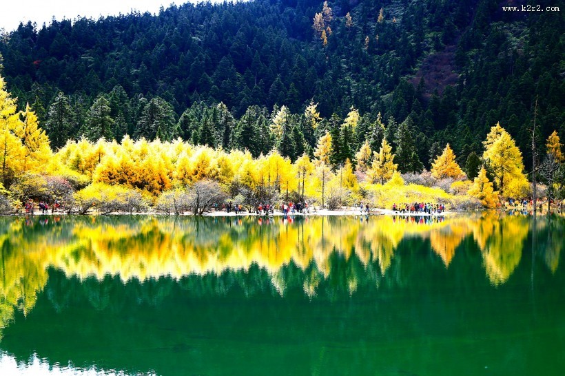 四川毕棚沟秋天风景图片