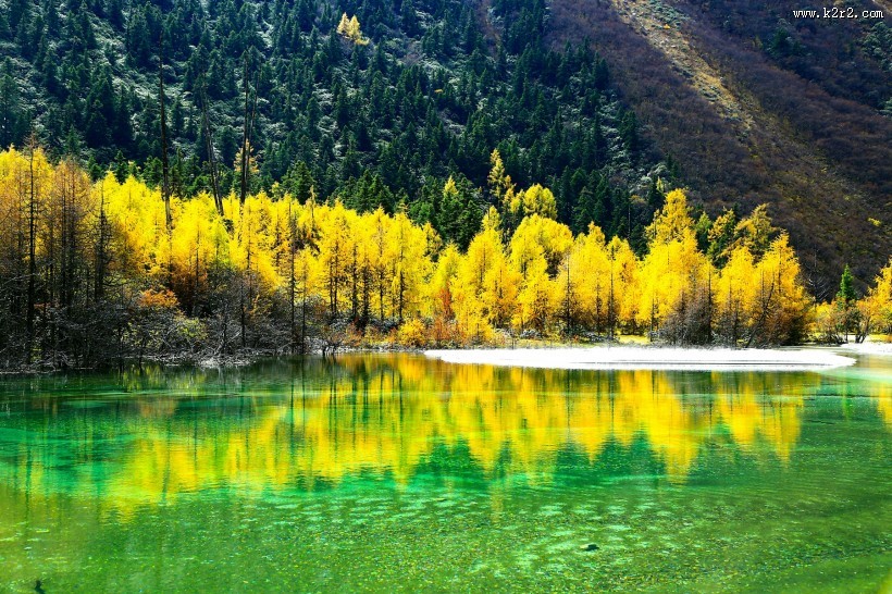 四川毕棚沟秋天风景图片