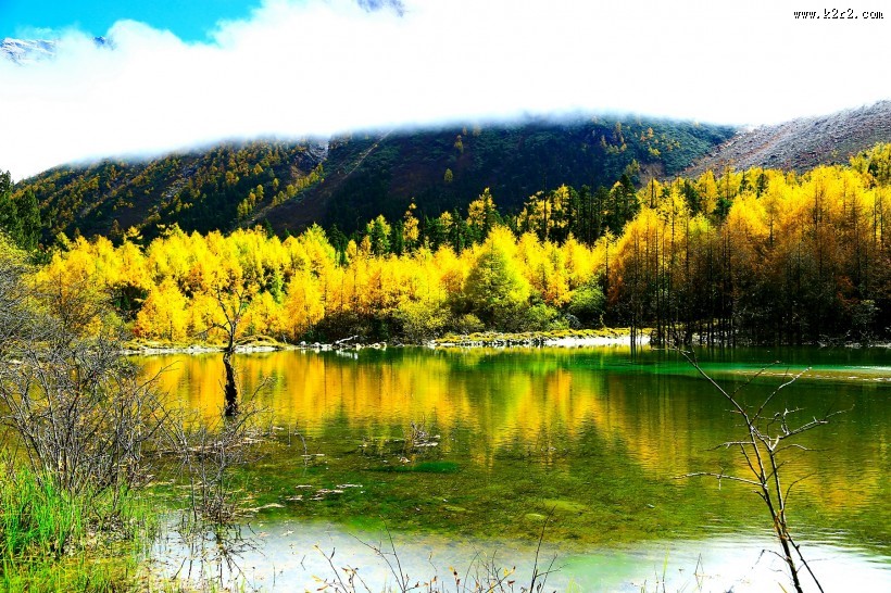 四川毕棚沟秋天风景图片
