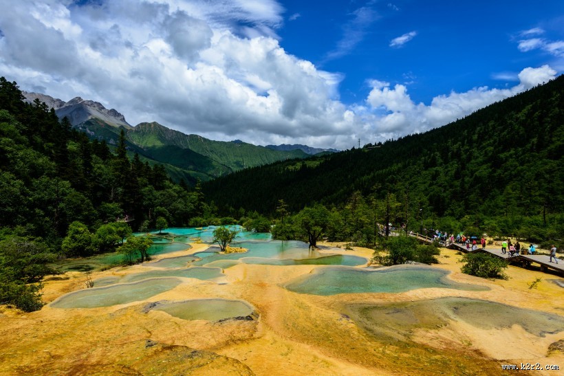 四川黄龙风景图片
