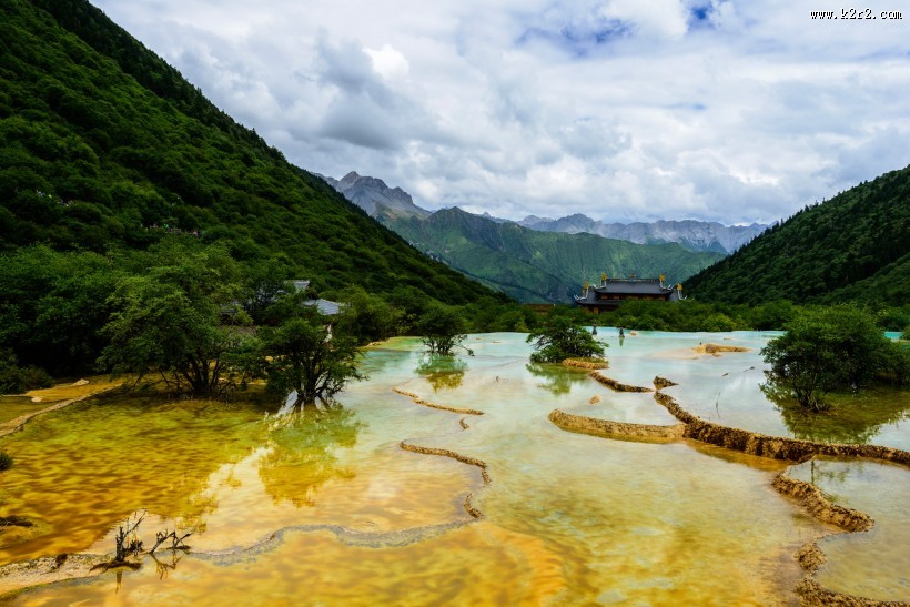四川黄龙风景图片