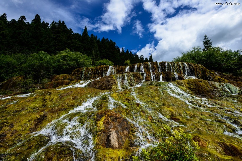 四川黄龙风景图片