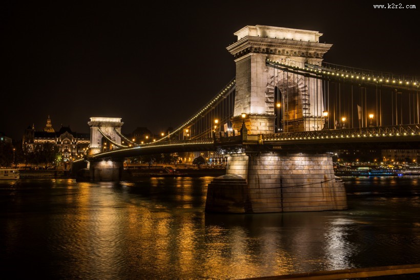 匈牙利首都布达佩斯夜景图片