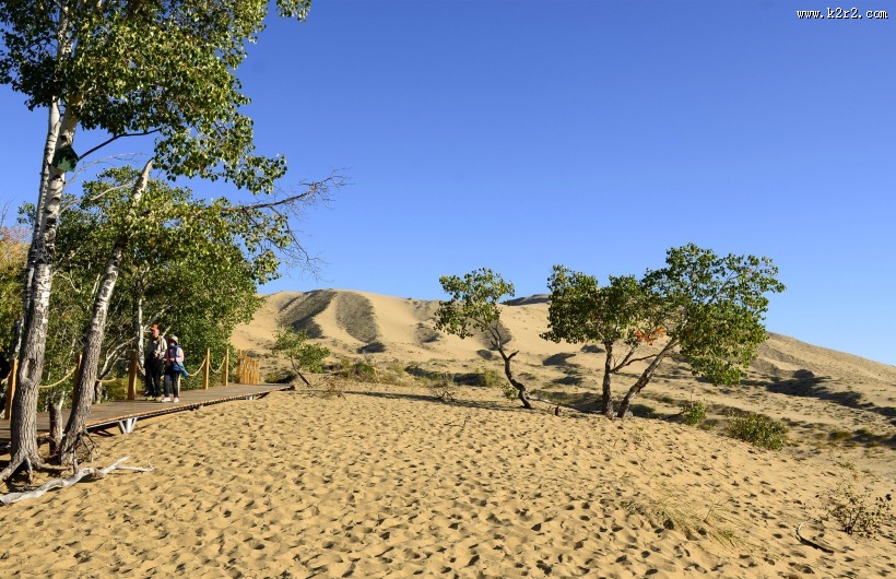 新疆白沙湖风景图片