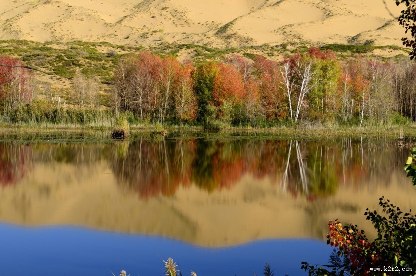 新疆白沙湖风景图片