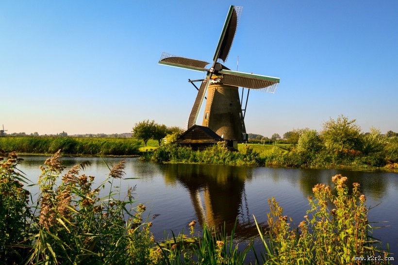 荷兰风车景色图片