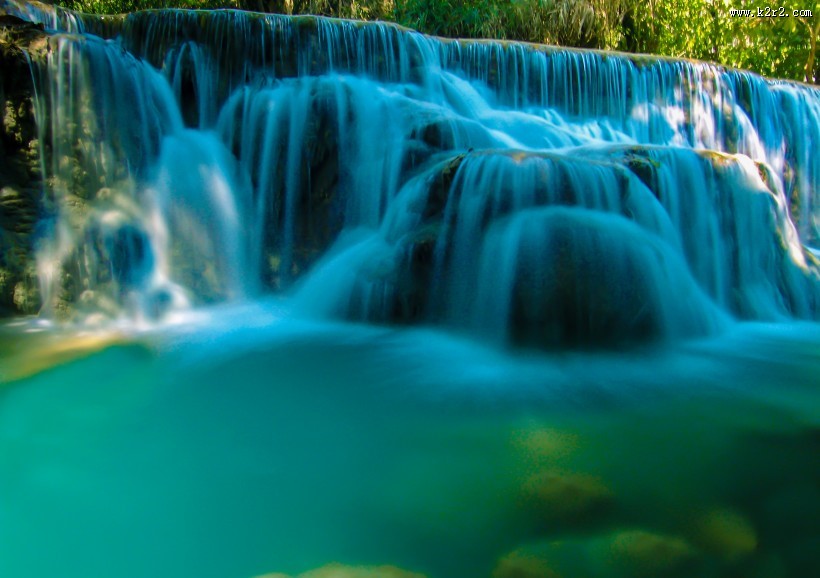 老挝琅勃拉邦光西瀑布图片