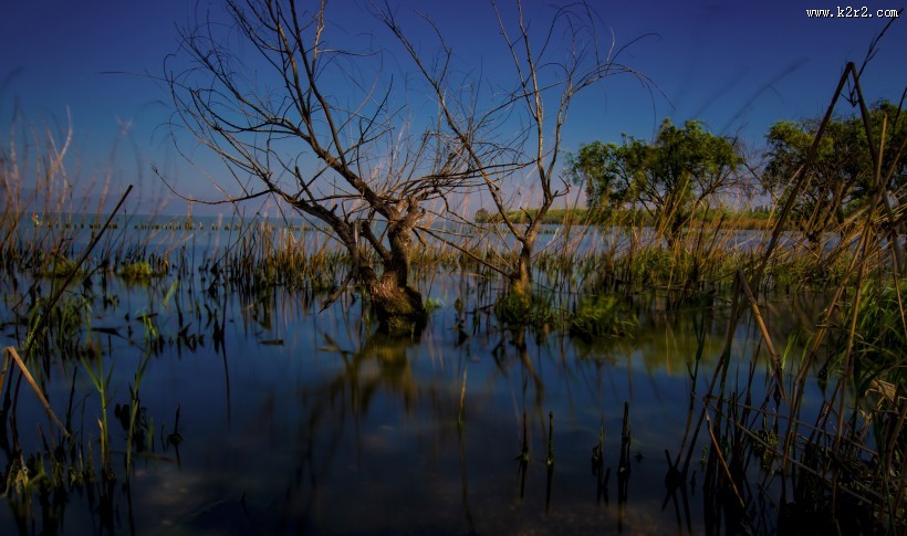 云南昆明捞鱼河湿地公园风景图片