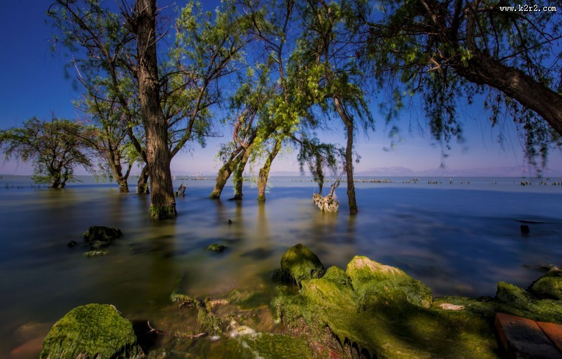 云南昆明捞鱼河湿地公园风景图片
