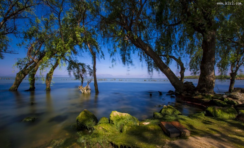 云南昆明捞鱼河湿地公园风景图片