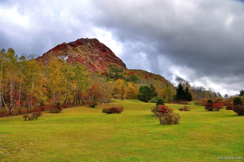日本有珠山风景图片