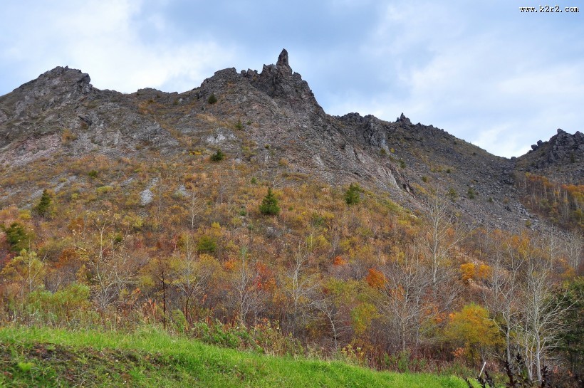 日本有珠山风景图片