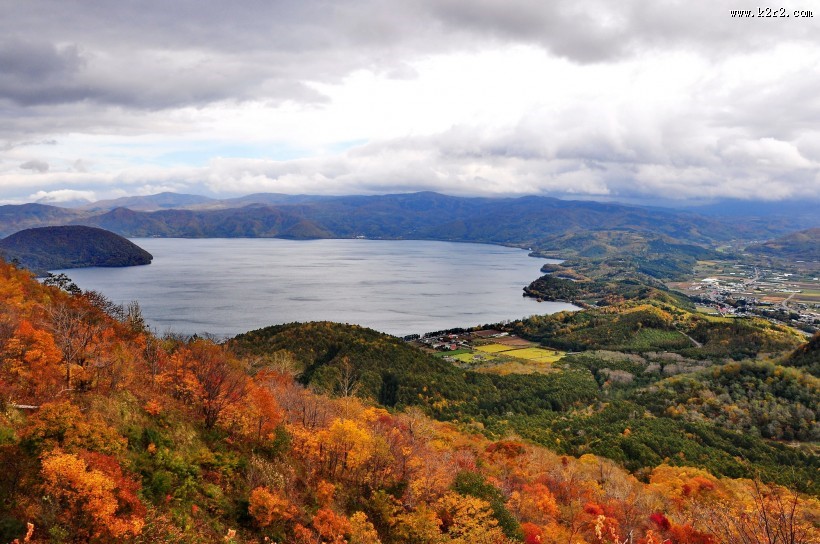 日本有珠山风景图片