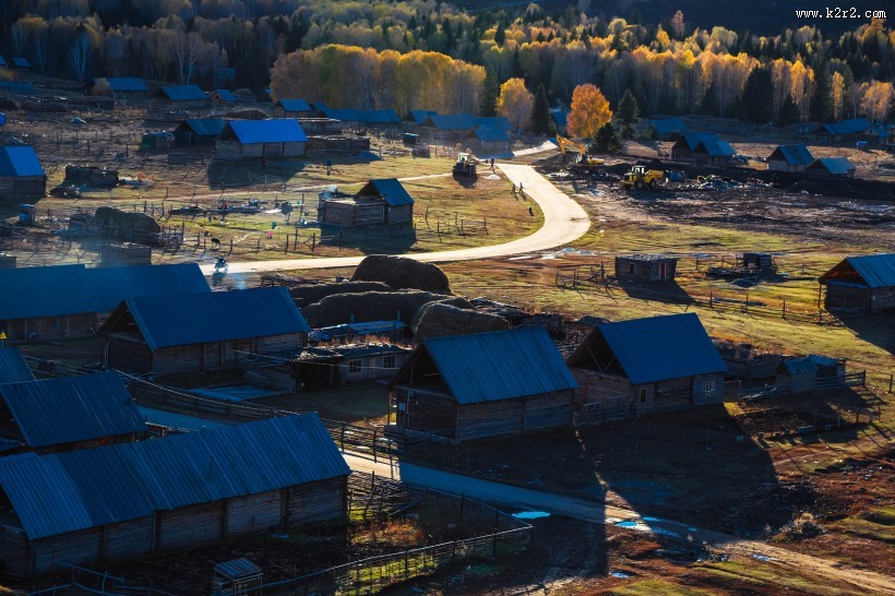 新疆禾木村风景图片