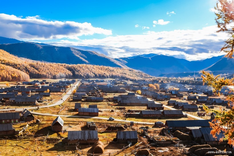 新疆禾木村风景图片