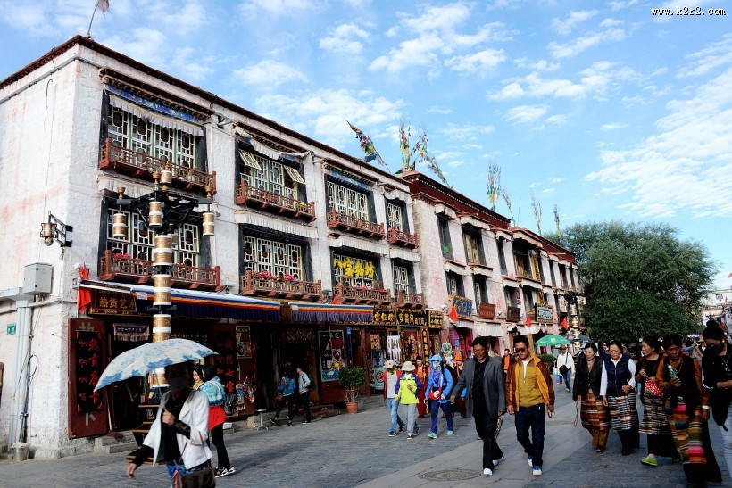 西藏拉萨八廓街人文风景图片