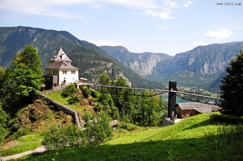 奥地利哈尔施塔特小镇风景图片