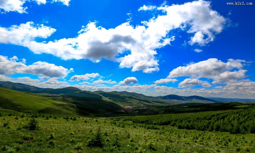 河北草原天路风景图片
