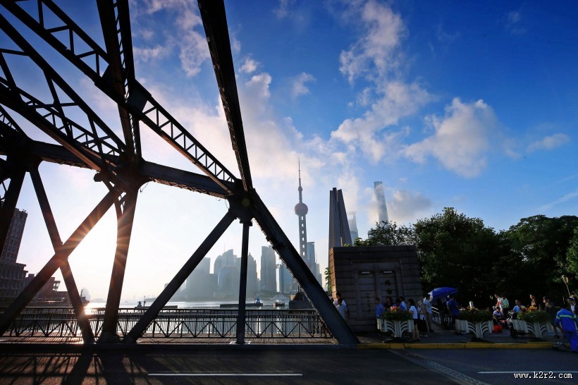 上海外滩的早晨风景图片