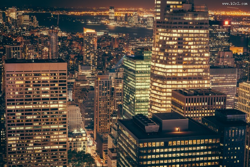 繁华的城市夜景图片