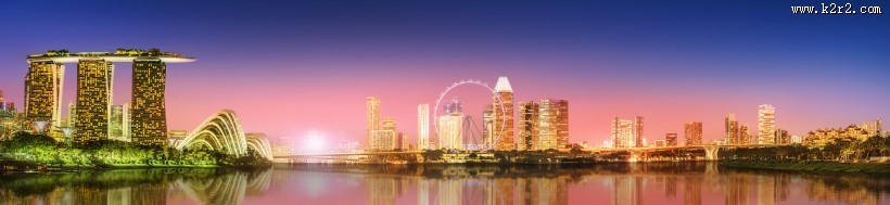 繁华城市夜景图片