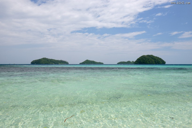 帕劳的海洋和沙滩风景图片