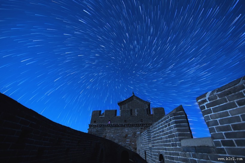 河北金山岭长城夜空图片