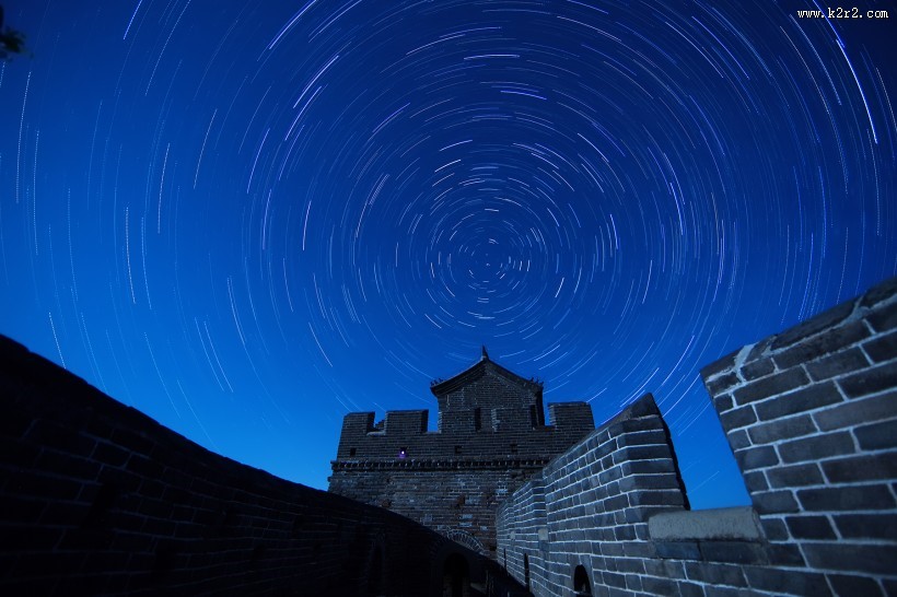 河北金山岭长城夜空图片