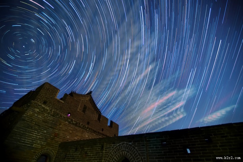河北金山岭长城夜空图片