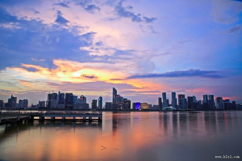 钱塘江夜景图片